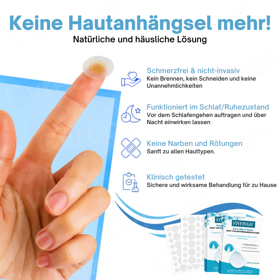 Fivfivgo® Nano-Mikro Nadel Haut-Tag Enternungpatches