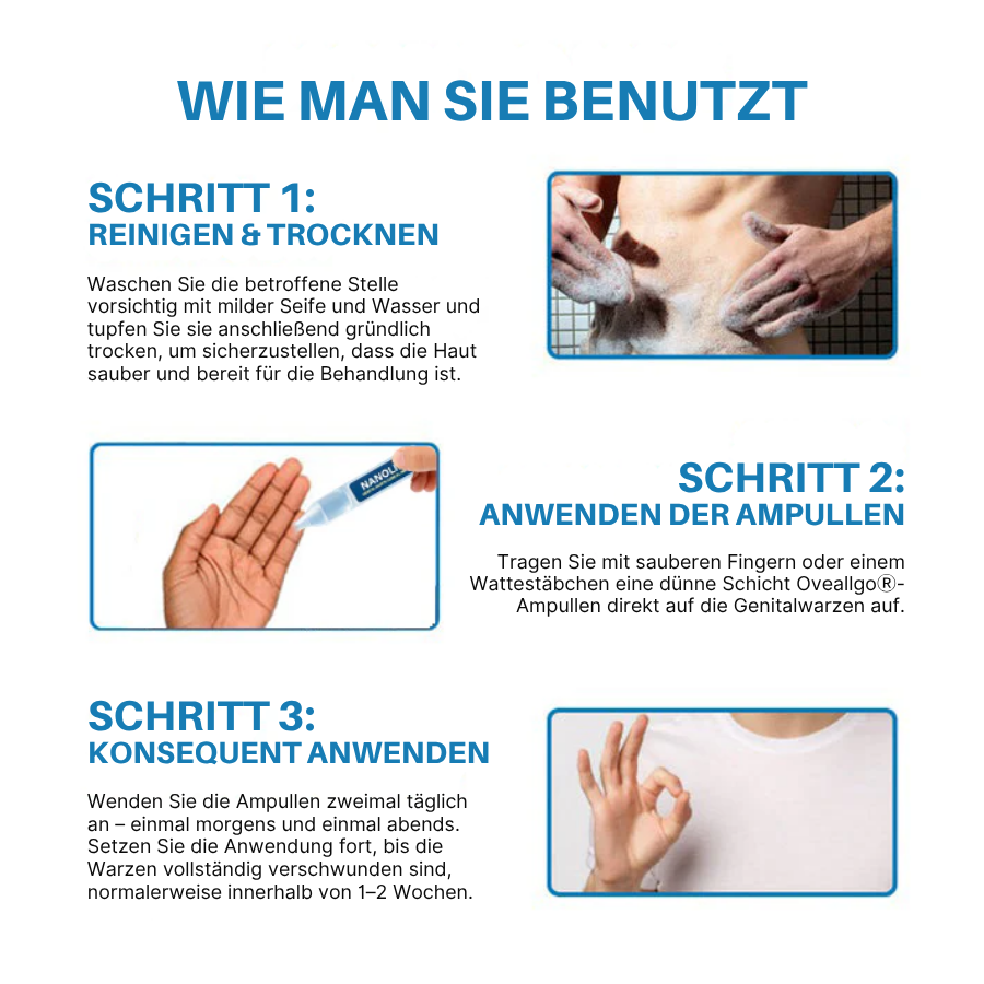 Oveallgo® Nanolipo Genital Warzen Klinische Ampullen