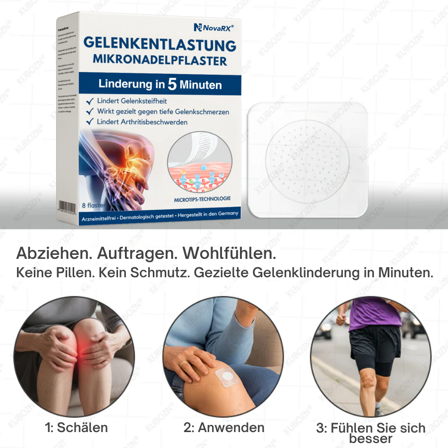 NovaRX® Gelenkentlastung Mikronadelpflaster – Schnelle Linderung bei Knieschmerzen