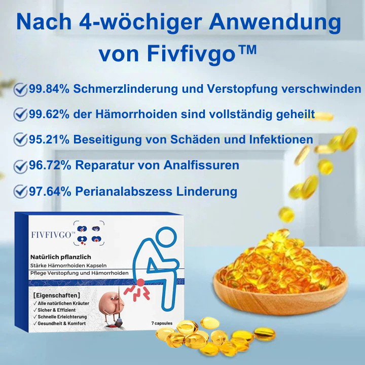 Fivfivgo™ Natürliche pflanzliche Stärke Hämorrhoiden-Kapseln