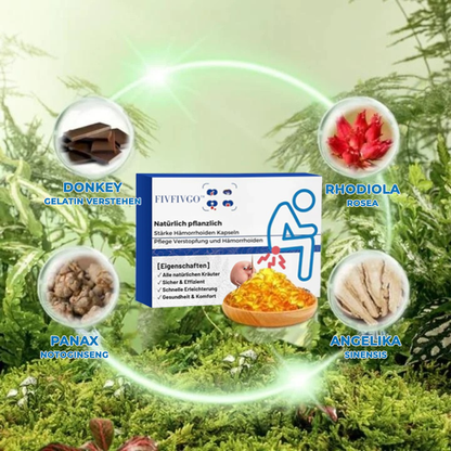 Fivfivgo™ Natürliche pflanzliche Stärke Hämorrhoiden-Kapseln