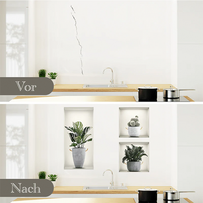 Selbstklebende 3D-Pflanzen-Wandaufkleber